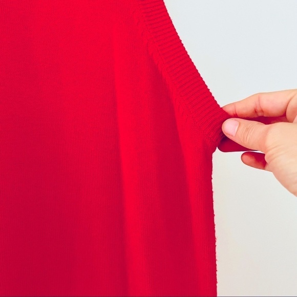 Vintage VTG Trust Red Grandpa Sweater Vest Sweatervest Acrylic 2XLT - Picture 3 of 5